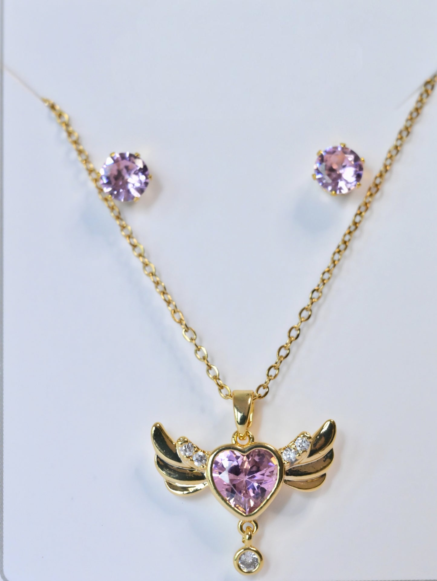 Celestial Heart Wing Pendant Set